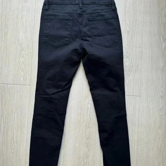 Frame Denim Jeans Women's Le Skinny de Jeanne Distress Made In USA Black - Picture 7 of 8